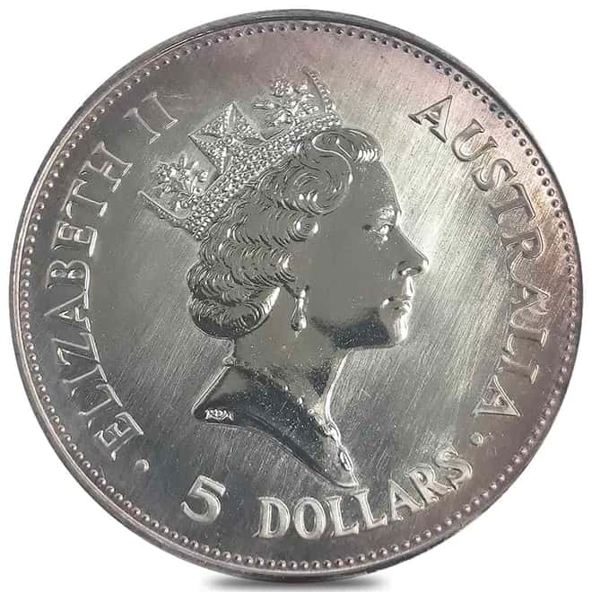 1990 1 oz Silver Australian Kookaburra Perth Mint .999 Fine BU