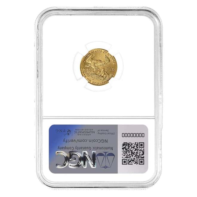 1991 1/10 oz $5 Gold American Eagle NGC MS 70