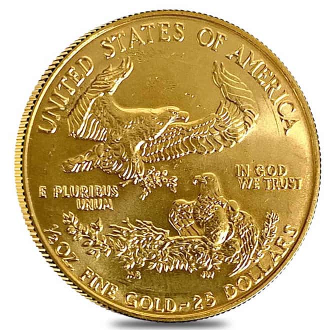1991 1/2 oz $25 Gold American Eagle (Abrasions)