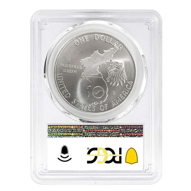 1991 D Korean War $1 Silver Dollar Commemorative PCGS MS 70