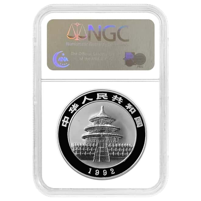 1992 1 oz Chinese Proof Silver Panda 10 Yuan NGC PF 69 UCAM