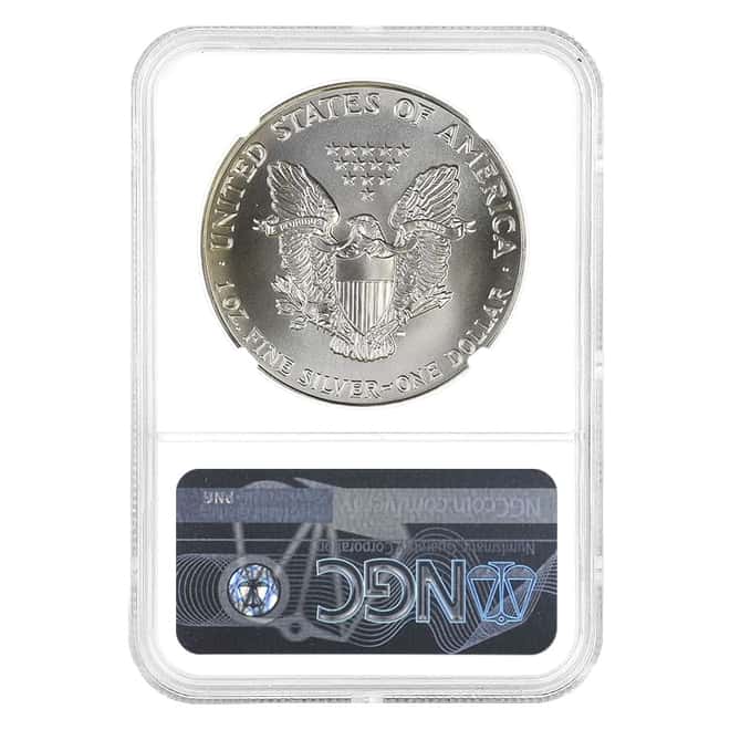 1992 1 oz Silver American Eagle $1 Coin NGC MS 70