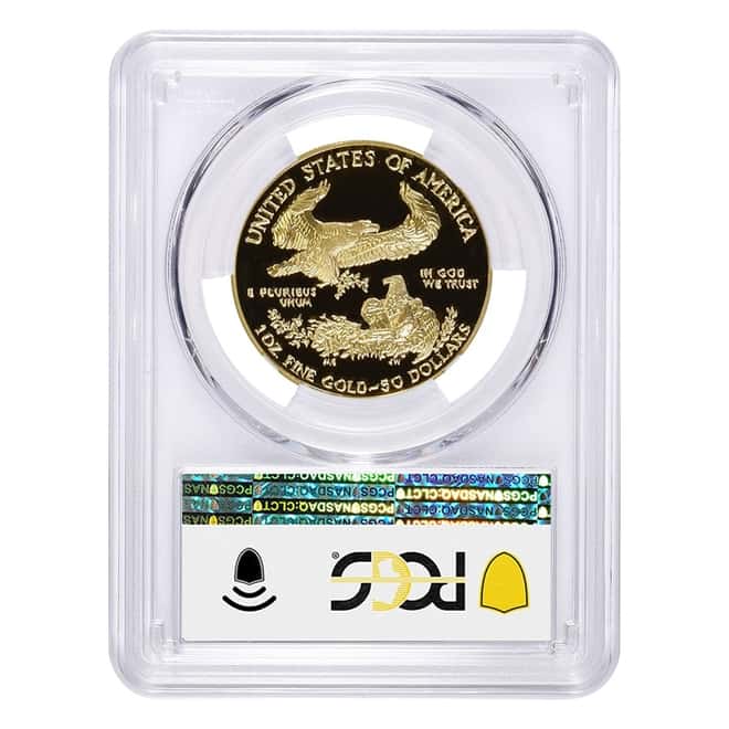 1992 W 1 oz $50 Proof Gold American Eagle PCGS PF 70 DCAM