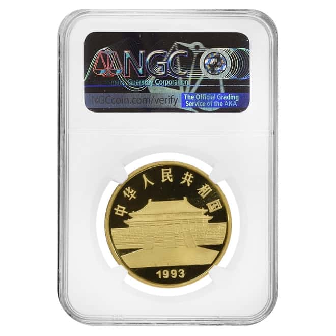 1993 1 oz Chinese Proof Gold Two Peacocks 100 Yuan Coin NGC PF 69 UCAM