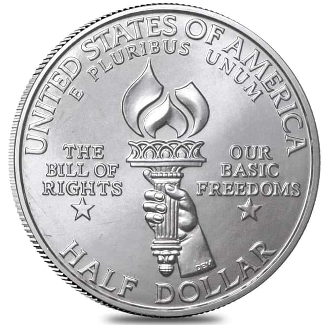 1993 James Madison Silver Half Dollar 50C Comm. Coin BU