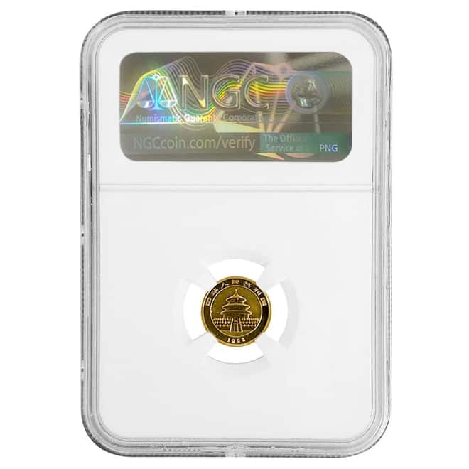 1993 P 1/20 oz Chinese Proof Gold Panda 5 Yuan NGC PF 68 UCAM