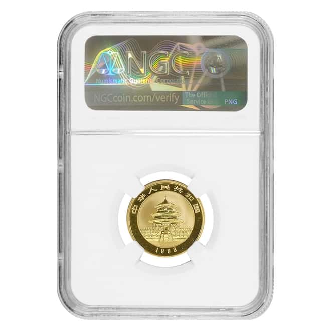 1993 P 1/4 oz Chinese Proof Gold Panda 25 Yuan NGC PF 68 UCAM