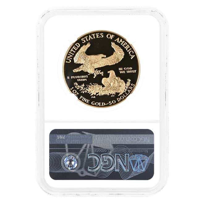1993-W 1 oz $50 Proof Gold Eagle NGC PF 70 (Moy Sign)