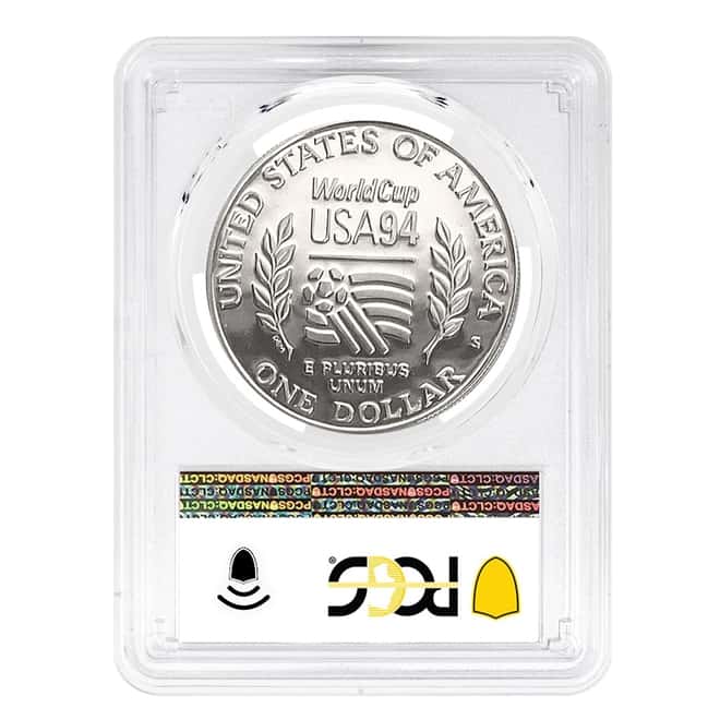 1994 S World Cup $1 Proof Silver Dollar Commemorative PCGS PF 70 DCAM