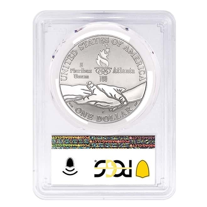 1995 P Olympics Gymnastics $1 Proof Silver Dollar Commemorative PCGS PF 70 DCAM