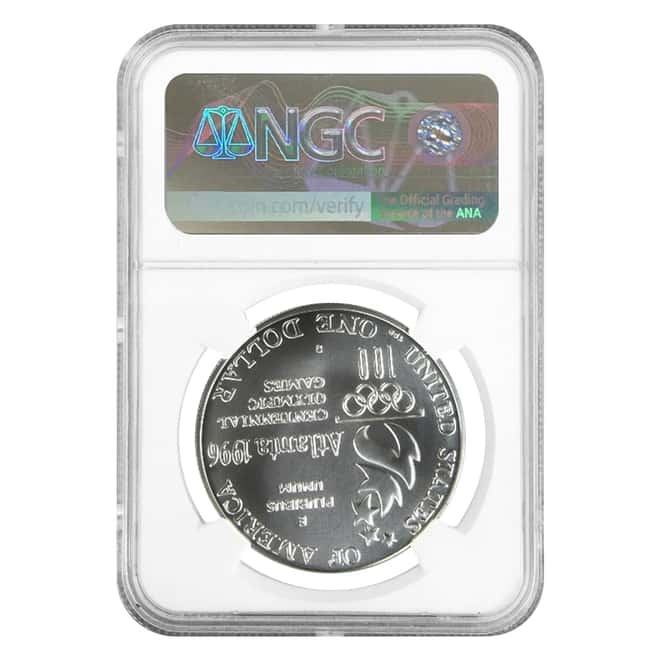 1996 D Paralympics $1 Silver Dollar Commemorative NGC MS 70