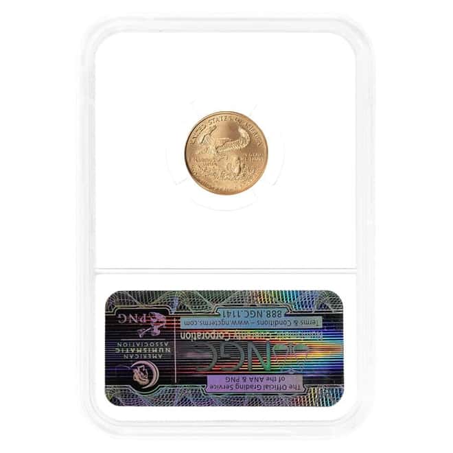1997 1/10 oz $5 Gold American Eagle NGC MS 70