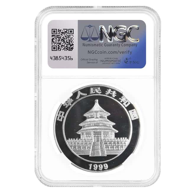 1999 1 oz Proof Colorized Silver Chinese Panda NGC PF 69 UCAM