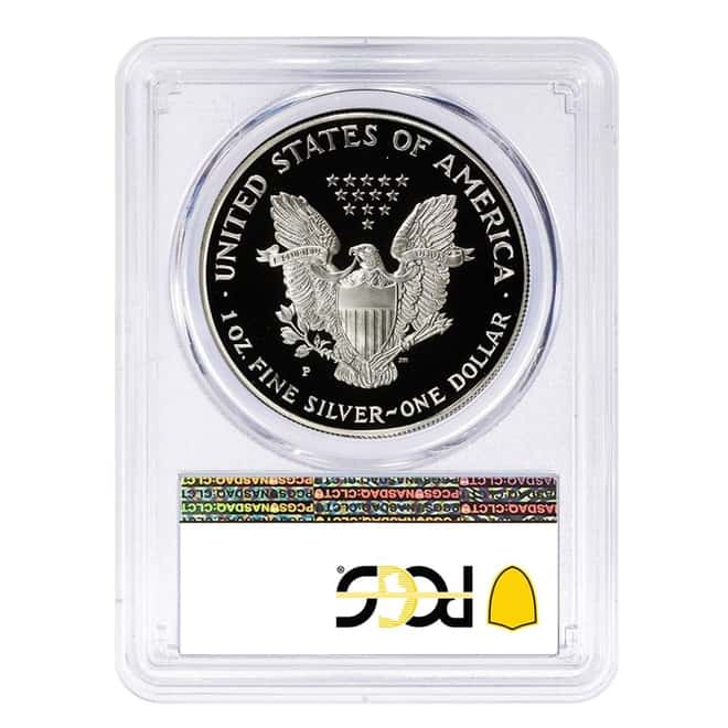 1999-P 1 oz Proof Silver American Eagle PCGS PF 70