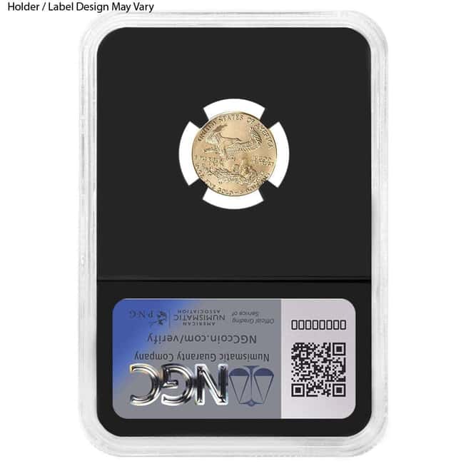 1/10 oz $5 Gold American Eagle NGCX MS 9.9 (Random Year)