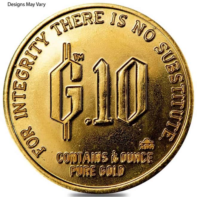1/10 oz Gold Standard Corp Vintage Gold Round (Random Design)