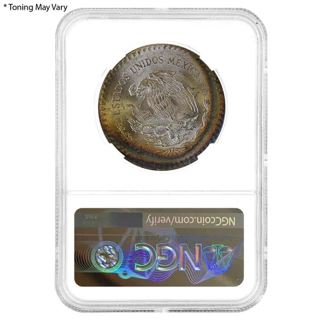 1982 1 oz Silver Mexican Libertad NGC MS 65*
