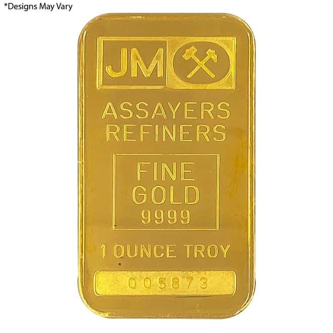 1 oz Johnson Matthey Republic National Bank Gold Bar .9999 Fine
