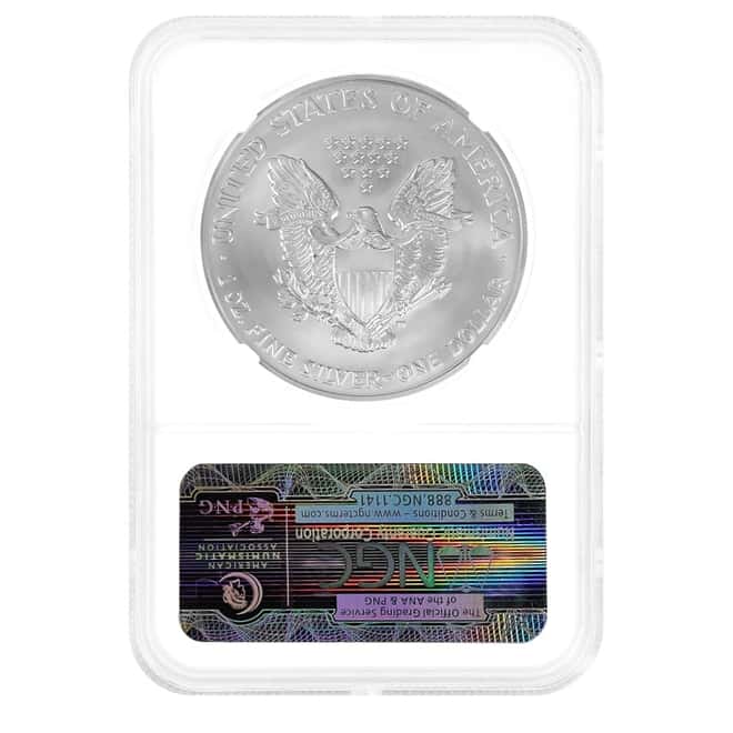 2003 1 oz Silver American Eagle $1 Coin NGC MS 69