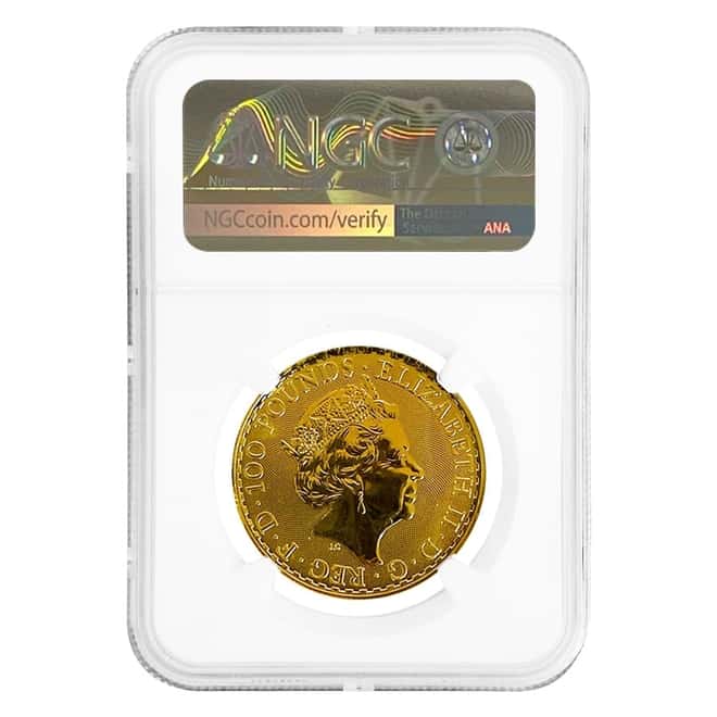 2021 Great Britain 1 oz Gold Britannia Coin NGC MS 67 Mint Error (Mated Pair)