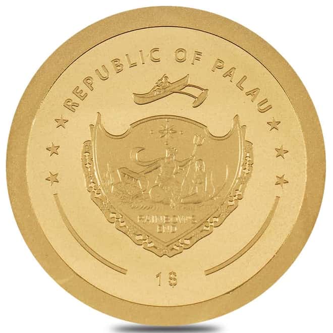 1/2 gram Gold Basketball Coin Palau .9999 Fine