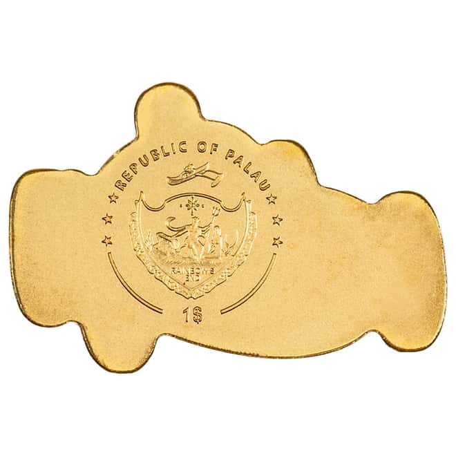 1/2 gram Gold Racing Coin Palau .9999 Fine