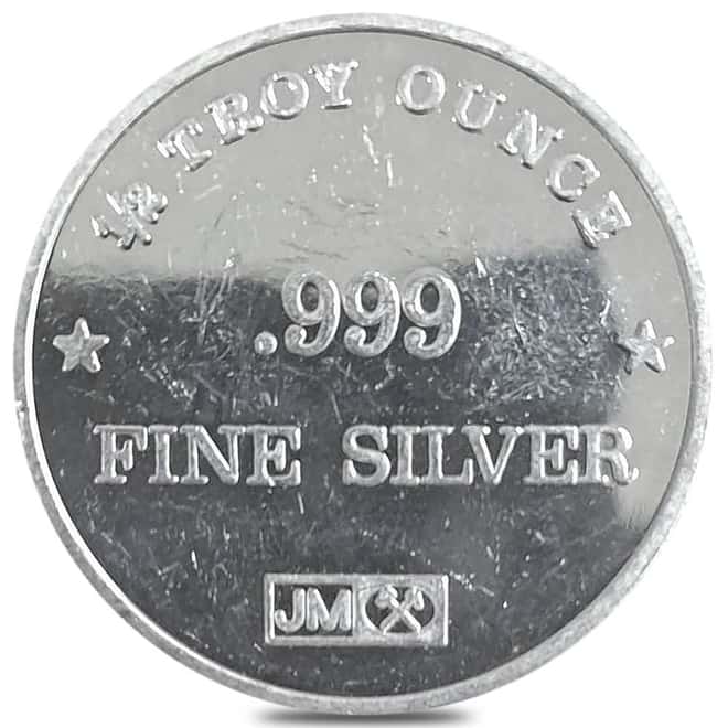 1/2 oz Johnson Matthey Saint Gaudens Silver Round .999 Fine