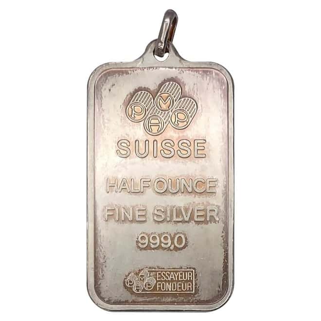 1/2 oz PAMP Suisse Lady Fortuna Silver Bar Pendant (Secondary Market)