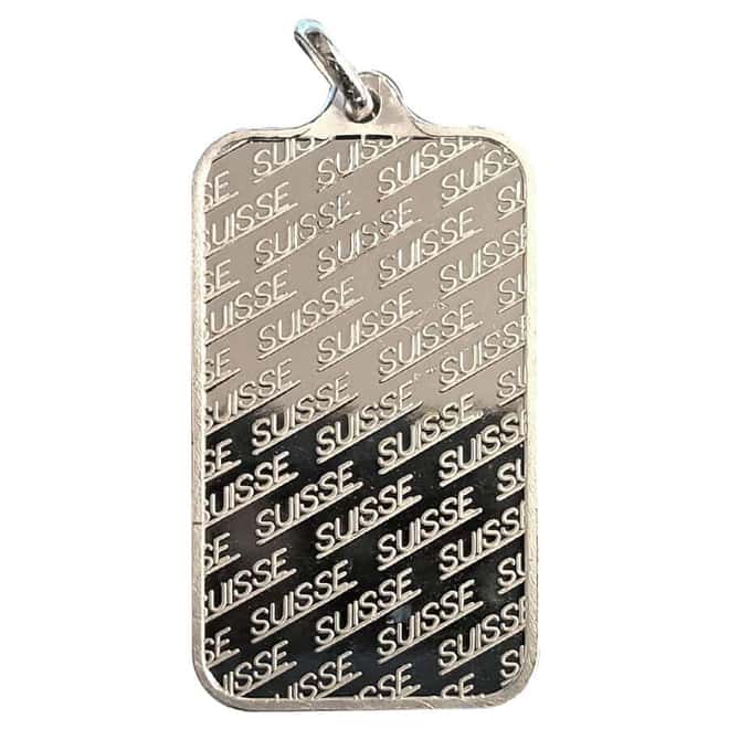 1/2 oz PAMP Suisse New Design Silver Bar Pendant