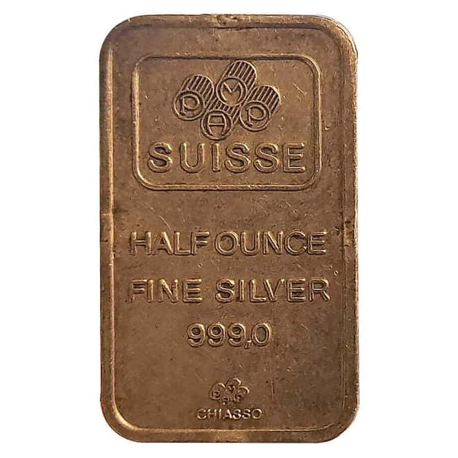 1/2 oz PAMP Suisse Vintage Silver Art Bar Ka 'Bah Mecca
