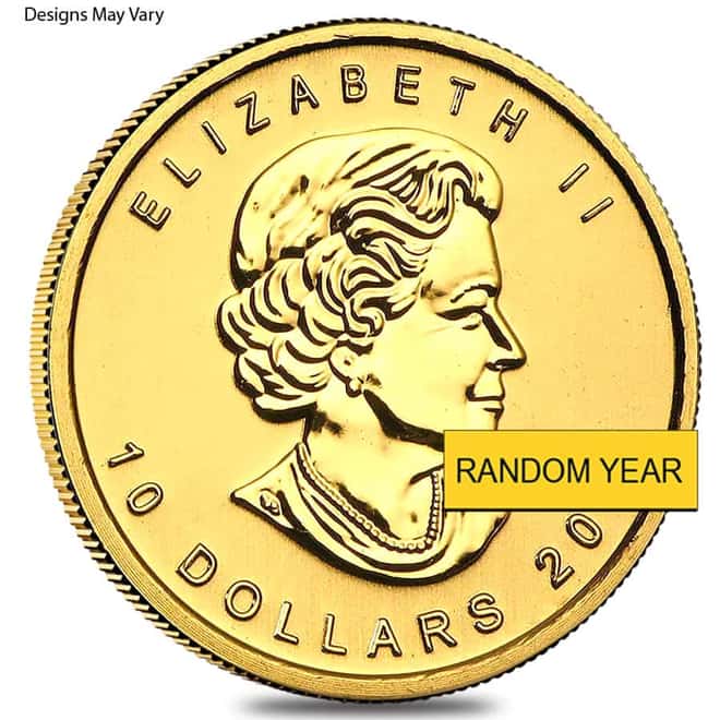 1/4 oz Canadian Arctic Fox Gold Coin BU (Random Year)