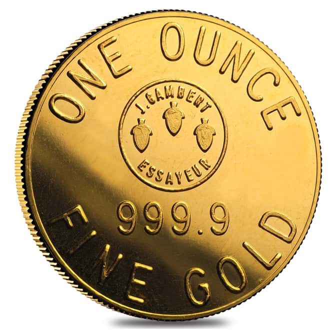 1 oz Swiss Bank Corporation .9999 Gold Round