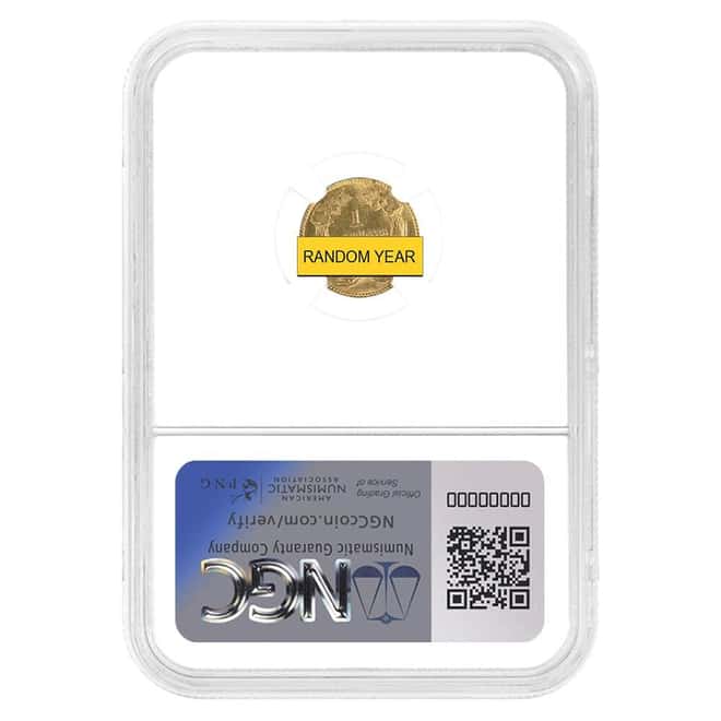 $1 Gold Indian Princess Head Type 3 NGC MS 61 (Random Year)