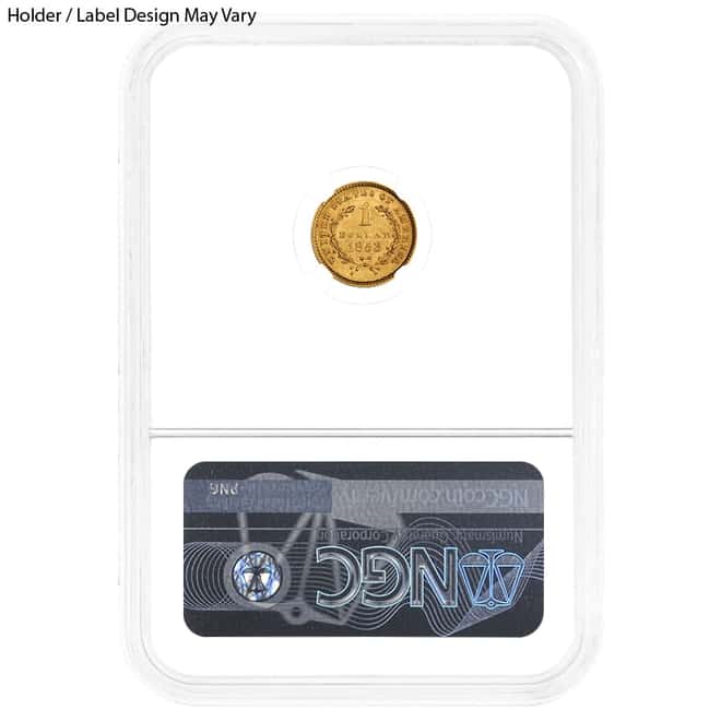 $1 Gold Liberty Head Type 1 NGC MS 62 (Random Year)