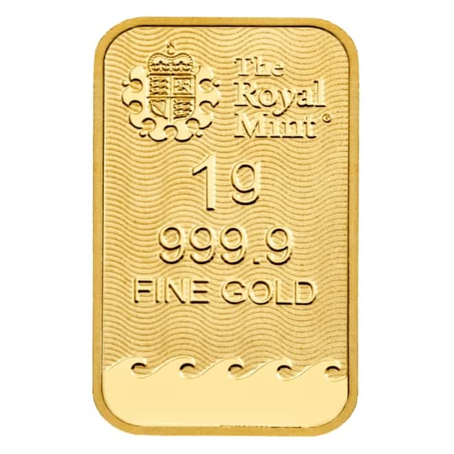 1 gram Britannia Gold Bar Henna Design .9999 Fine (In Assay)