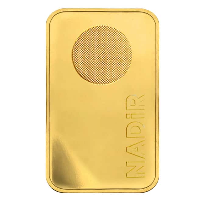 1 gram Nadir Refinery Gold Bar .9999 Fine (In Assay)