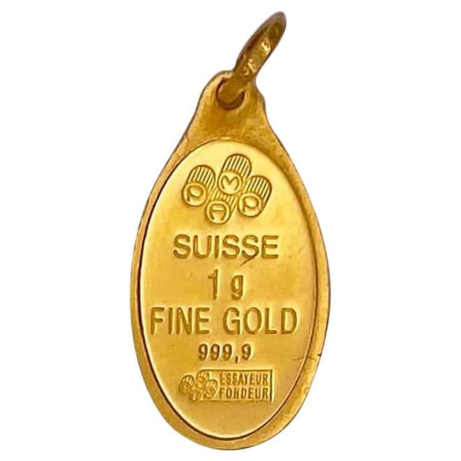 1 gram PAMP Suisse Gold Dove Oval Pendant (Secondary Market)