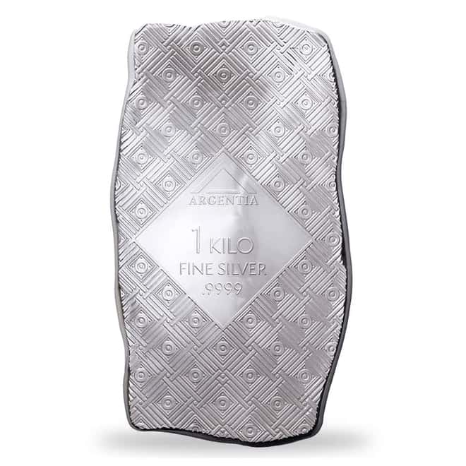 1 Kilo Argentia Woman with Flowing Gown High Relief Silver Bar .9999 Fine