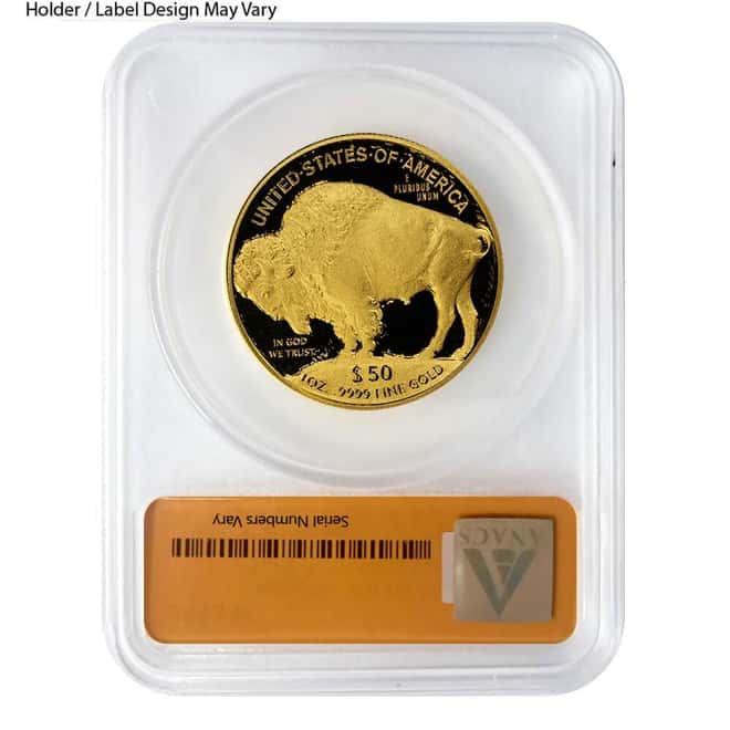 1 oz $50 Proof Gold American Buffalo ANACS PF 70 (Random Year)