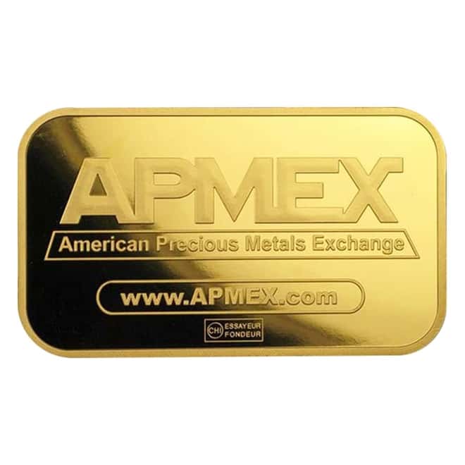 1 oz APMEX Gold Bar .9999 Fine (In Assay)
