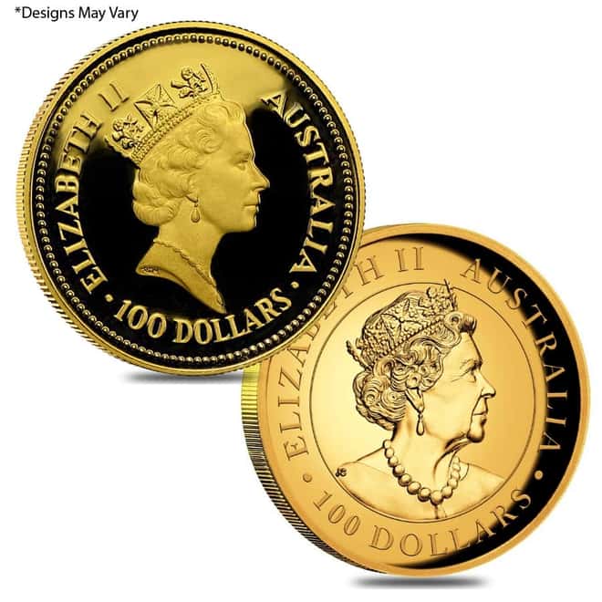 1 oz Australian Proof Gold Kangaroo / Nugget Coin .9999 Fine (Random Year)