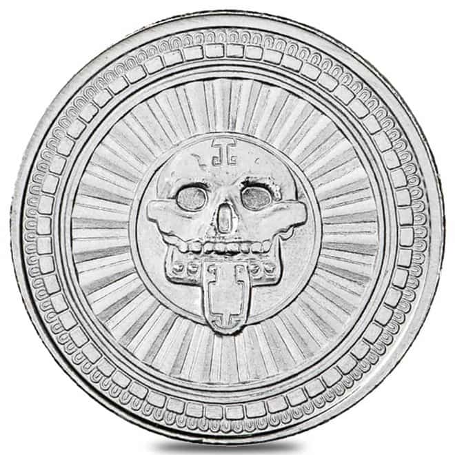 1 oz Aztec God of Death Silver Round .999 Fine