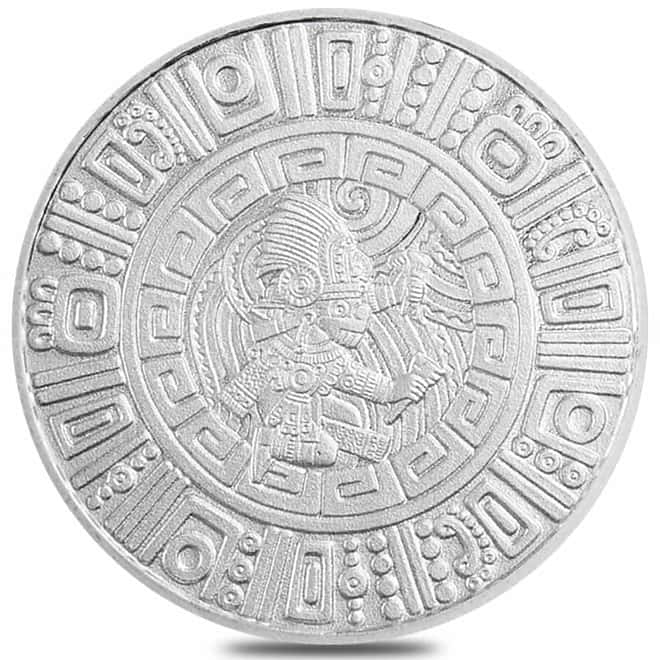 Tube of 20 - 1 oz Aztec Water Deity Silver Round .999 Fine