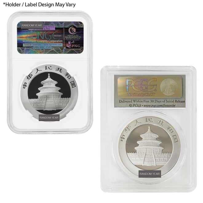 1 oz Chinese Silver Panda NGC / PCGS MS 69 (Random Year)