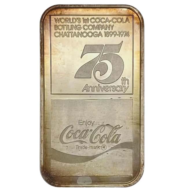1 oz Coca-Cola 75th Ann Silver Bar .999 Fine