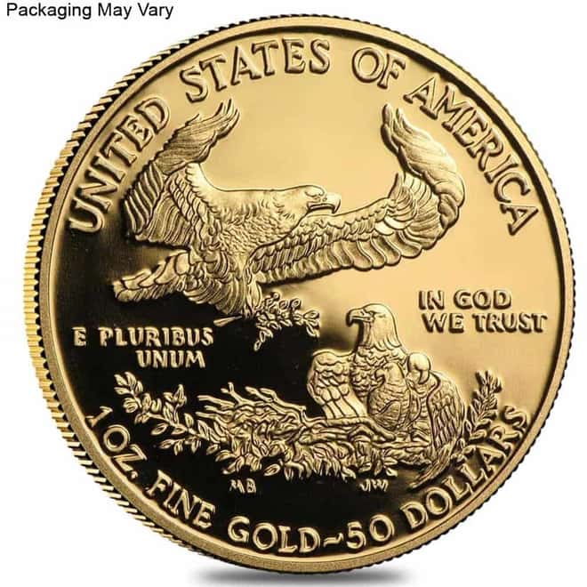 1 oz Proof Gold American Eagle $50 Coin w/Box & COA (Random Year)