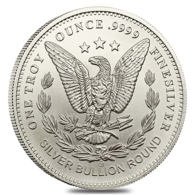 Tube of 20 - 1 oz Morgan Dollar Design Silver Round .9999 Fine