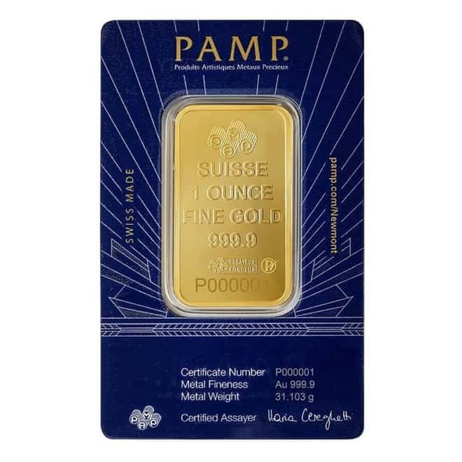 1 oz PAMP/Newmont Lady of Liberty Gold Bar (in Assay)