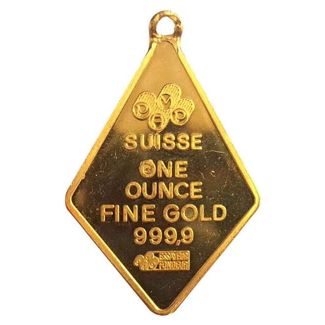 1 oz PAMP Suisse Holographic Rosa Gold Pendant .9999 Fine