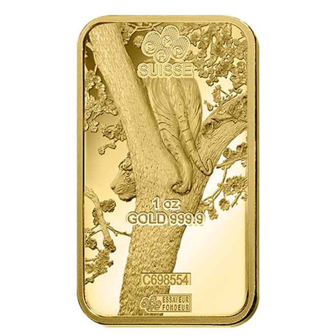 1 oz PAMP Suisse Year of the Tiger Gold Bar (In Assay)